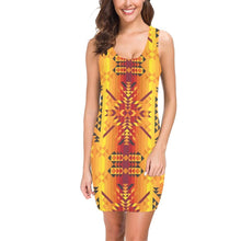 Load image into Gallery viewer, Desert Geo Yellow Red Medea Vest Dress (Model D06) Medea Vest Dress (D06) e-joyer 
