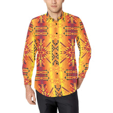 Load image into Gallery viewer, Desert Geo Yellow Red Men&#39;s All Over Print Casual Dress Shirt (Model T61) Men&#39;s Dress Shirt (T61) e-joyer 
