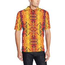 Load image into Gallery viewer, Desert Geo Yellow Red Men&#39;s All Over Print Polo Shirt (Model T55) Men&#39;s Polo Shirt (Model T55) e-joyer 
