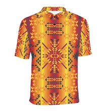 Load image into Gallery viewer, Desert Geo Yellow Red Men&#39;s All Over Print Polo Shirt (Model T55) Men&#39;s Polo Shirt (Model T55) e-joyer 
