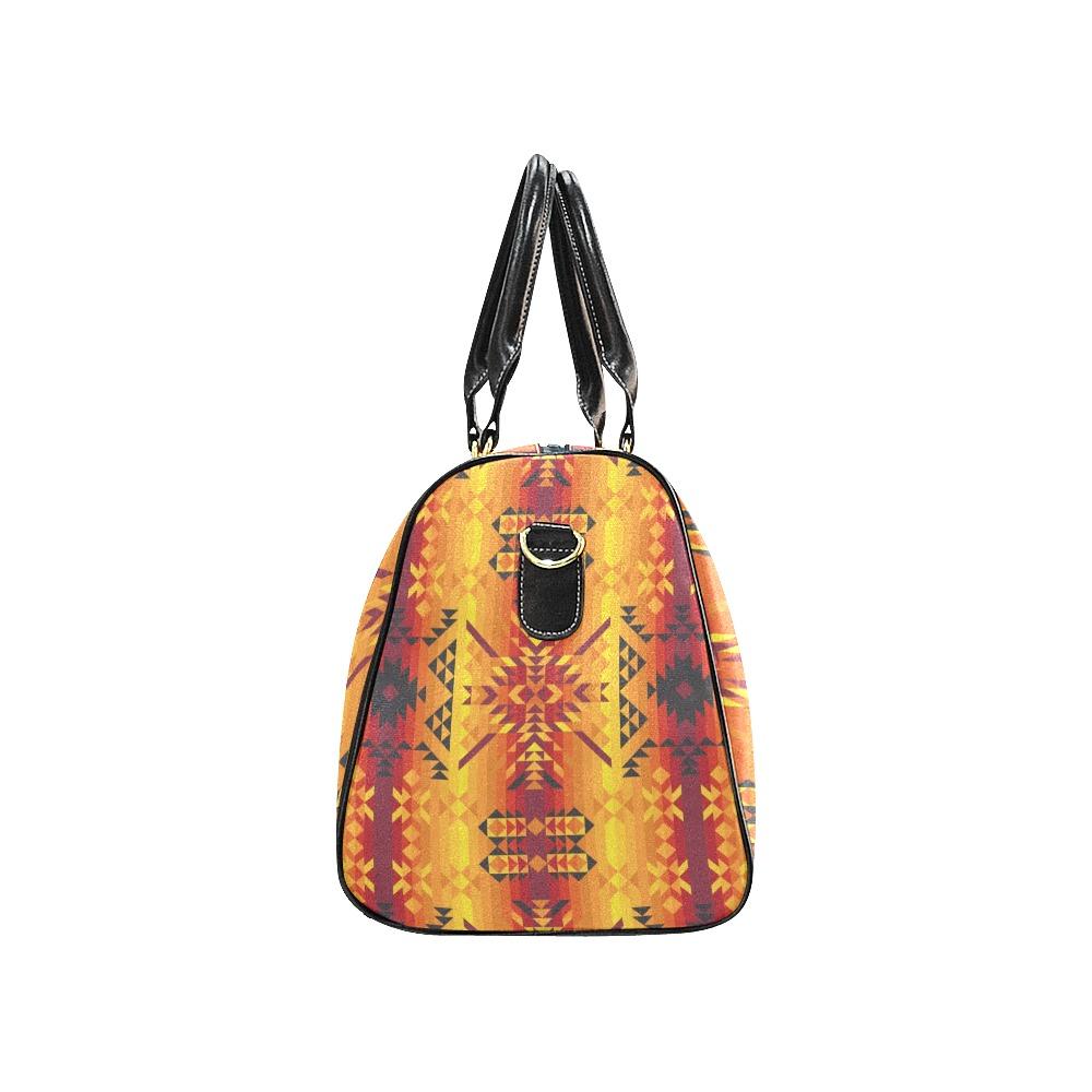 Desert Geo Yellow Red New Waterproof Travel Bag/Large (Model 1639) Waterproof Travel Bags (1639) e-joyer 