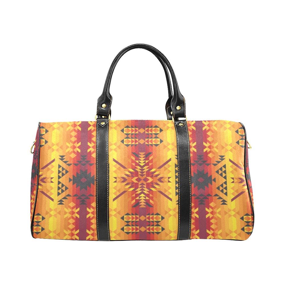 Desert Geo Yellow Red New Waterproof Travel Bag/Large (Model 1639) Waterproof Travel Bags (1639) e-joyer 