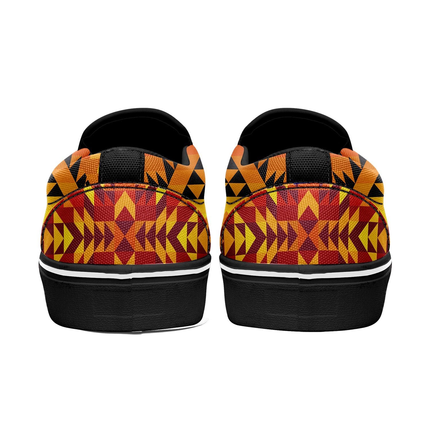 Desert Geo Yellow Red Otoyimm Canvas Slip On Shoes otoyimm Herman 