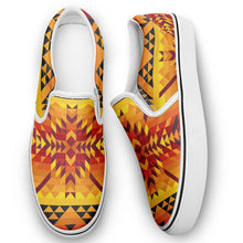 Load image into Gallery viewer, Desert Geo Yellow Red Otoyimm Canvas Slip On Shoes otoyimm Herman 
