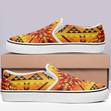 Load image into Gallery viewer, Desert Geo Yellow Red Otoyimm Canvas Slip On Shoes otoyimm Herman 
