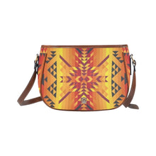 Load image into Gallery viewer, Desert Geo Yellow Red Saddle Bag/Large (Model 1649) bag e-joyer 
