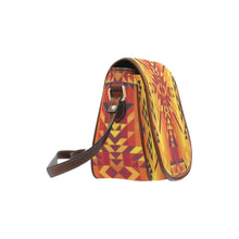 Load image into Gallery viewer, Desert Geo Yellow Red Saddle Bag/Large (Model 1649) bag e-joyer 
