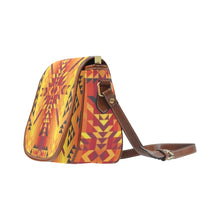 Load image into Gallery viewer, Desert Geo Yellow Red Saddle Bag/Large (Model 1649) bag e-joyer 
