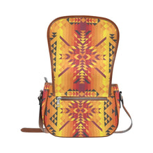 Load image into Gallery viewer, Desert Geo Yellow Red Saddle Bag/Large (Model 1649) bag e-joyer 
