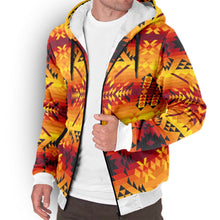 Load image into Gallery viewer, Desert Geo Yellow Red Sherpa Hoodie hoodie Herman 
