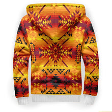 Load image into Gallery viewer, Desert Geo Yellow Red Sherpa Hoodie hoodie Herman 
