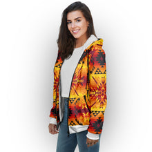 Load image into Gallery viewer, Desert Geo Yellow Red Sherpa Hoodie hoodie Herman 
