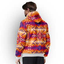 Load image into Gallery viewer, Desert Geo Yellow Red Sherpa Hoodie hoodie Herman 
