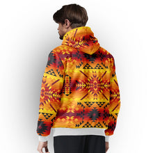 Load image into Gallery viewer, Desert Geo Yellow Red Sherpa Hoodie hoodie Herman 
