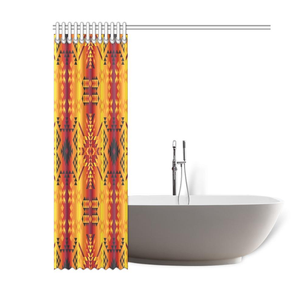 Desert Geo Yellow Red Shower Curtain 60"x72" Shower Curtain 60"x72" e-joyer 