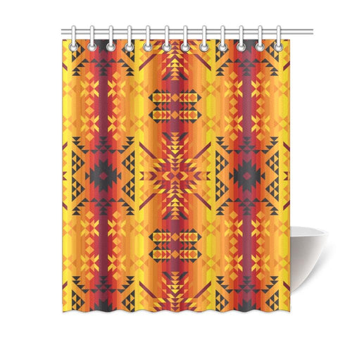 Desert Geo Yellow Red Shower Curtain 60