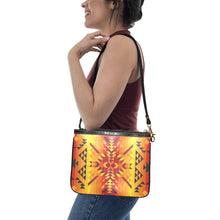 Load image into Gallery viewer, Desert Geo Yellow Red Small Shoulder Bag (Model 1710) Small Shoulder Bag (1710) e-joyer 
