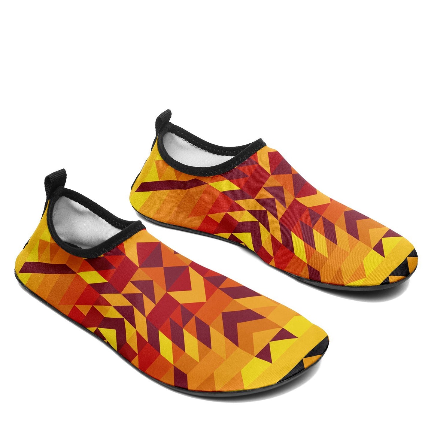 Desert Geo Yellow Red Sockamoccs Slip On Shoes Herman 