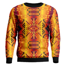 Load image into Gallery viewer, Desert Geo Yellow Red Unisex Crewneck Long Sleeve Top 49 Dzine 
