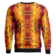 Load image into Gallery viewer, Desert Geo Yellow Red Unisex Crewneck Long Sleeve Top 49 Dzine 
