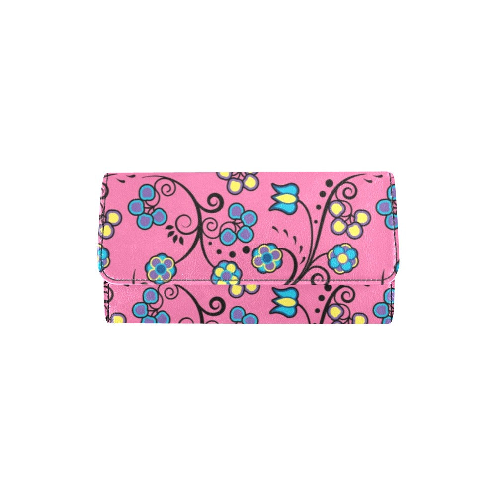 Blue Trio Bubblegum Women's Trifold Wallet