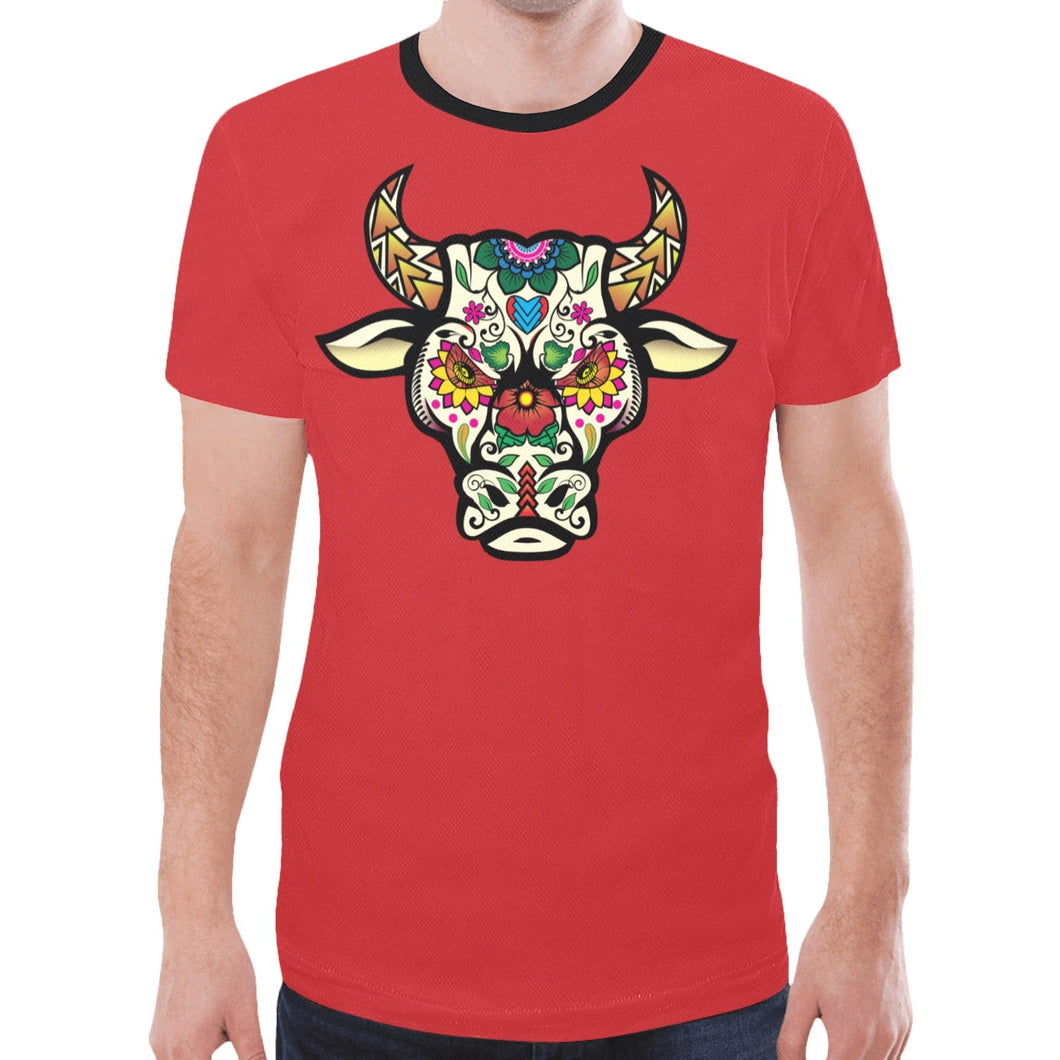 Bull Spirit Guide (Red) New T-shirt for Men