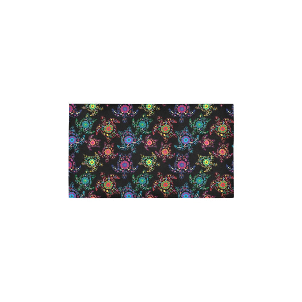 Neon Floral Turtle Bath Rug 16''x 28''