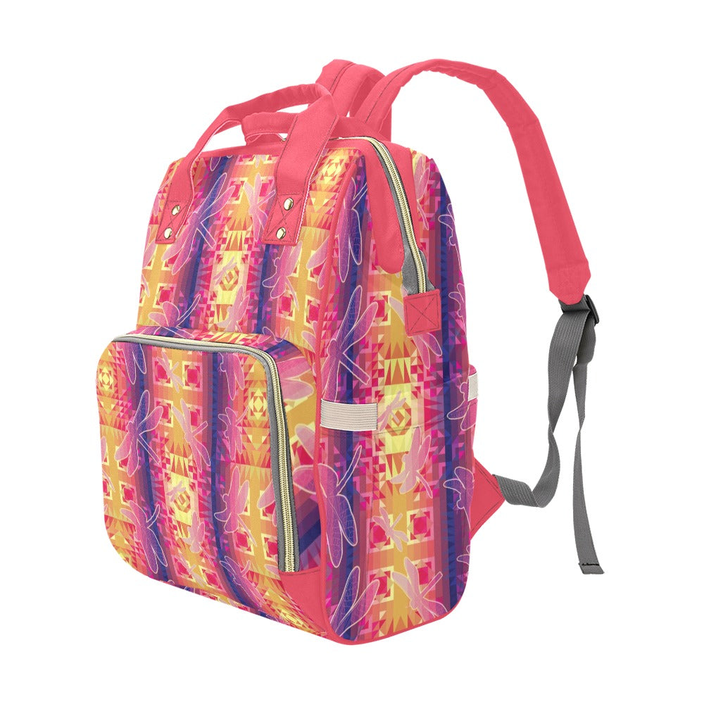 Kaleidoscope Dragonfly Multi-Function Diaper Backpack/Diaper Bag