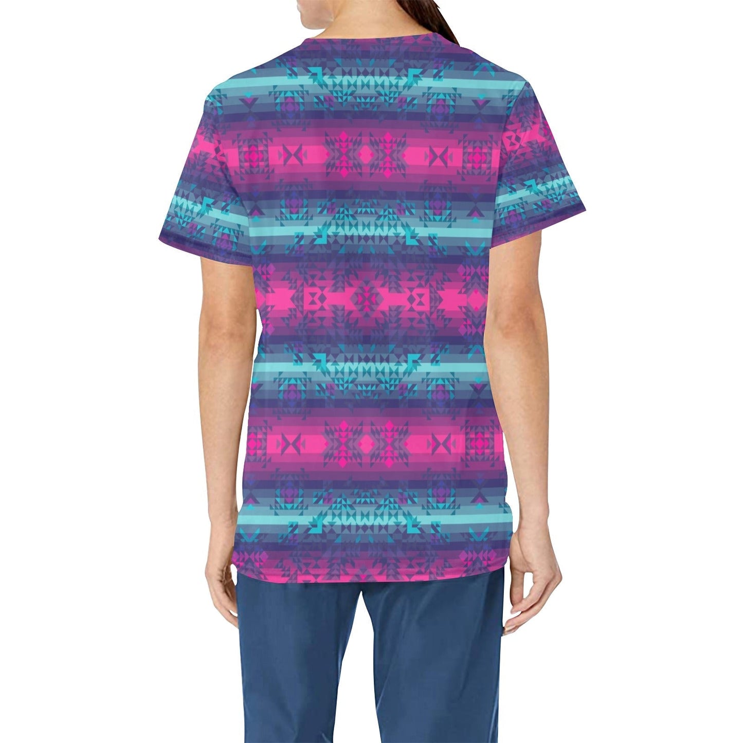 Dimensional Brightburn All Over Print Scrub Top Scrub Top e-joyer 