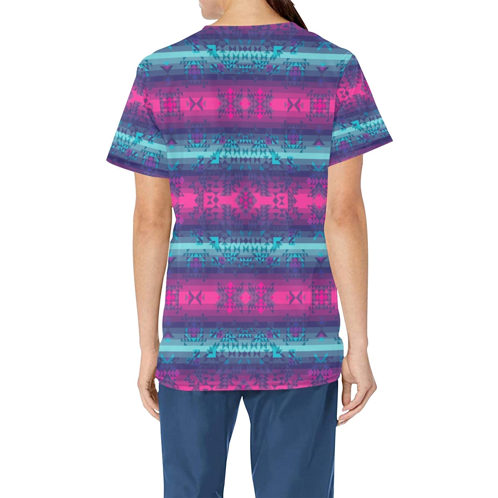 Dimensional Brightburn All Over Print Scrub Top Scrub Top e-joyer 