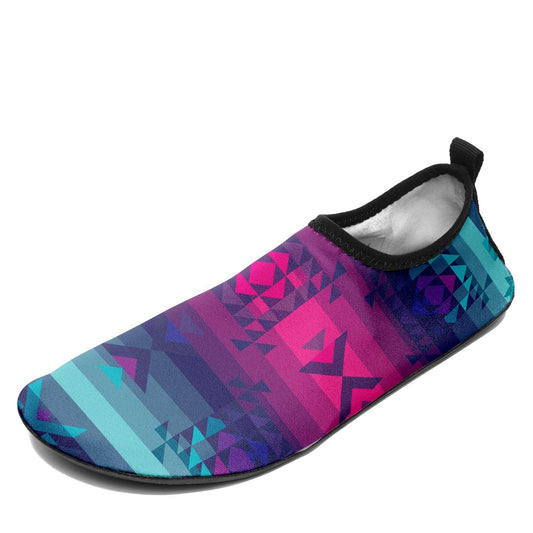 Dimensional Brightburn Sockamoccs – Unisex Slip-On Shoes by 49 Dzine