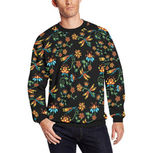 Load image into Gallery viewer, Dragon Lily Noir All Over Print Crewneck Sweatshirt for Men (Model H18) shirt e-joyer 
