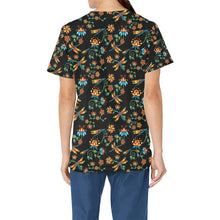 Load image into Gallery viewer, Dragon Lily Noir All Over Print Scrub Top Scrub Top e-joyer 
