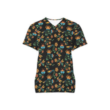 Load image into Gallery viewer, Dragon Lily Noir All Over Print Scrub Top Scrub Top e-joyer 
