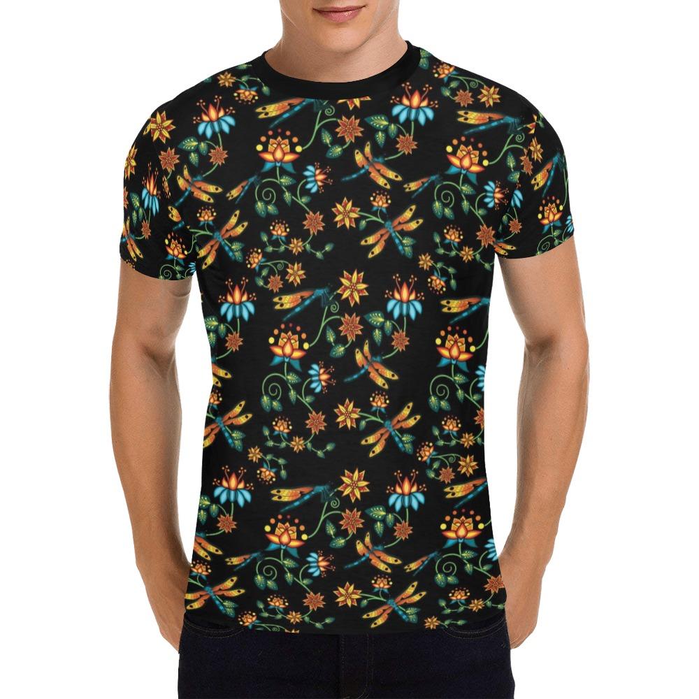 Dragon Lily Noir All Over Print T-Shirt for Men (USA Size) (Model T40) All Over Print T-Shirt for Men (T40) e-joyer 