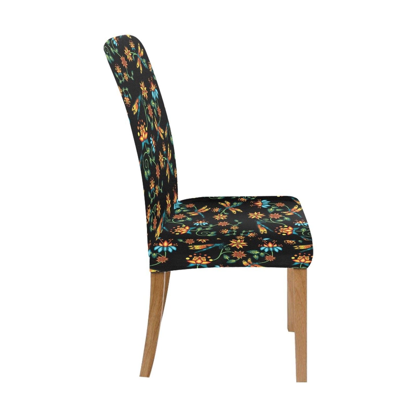 Dragon Lily Noir Chair Cover (Pack of 4) Chair Cover (Pack of 4) e-joyer 