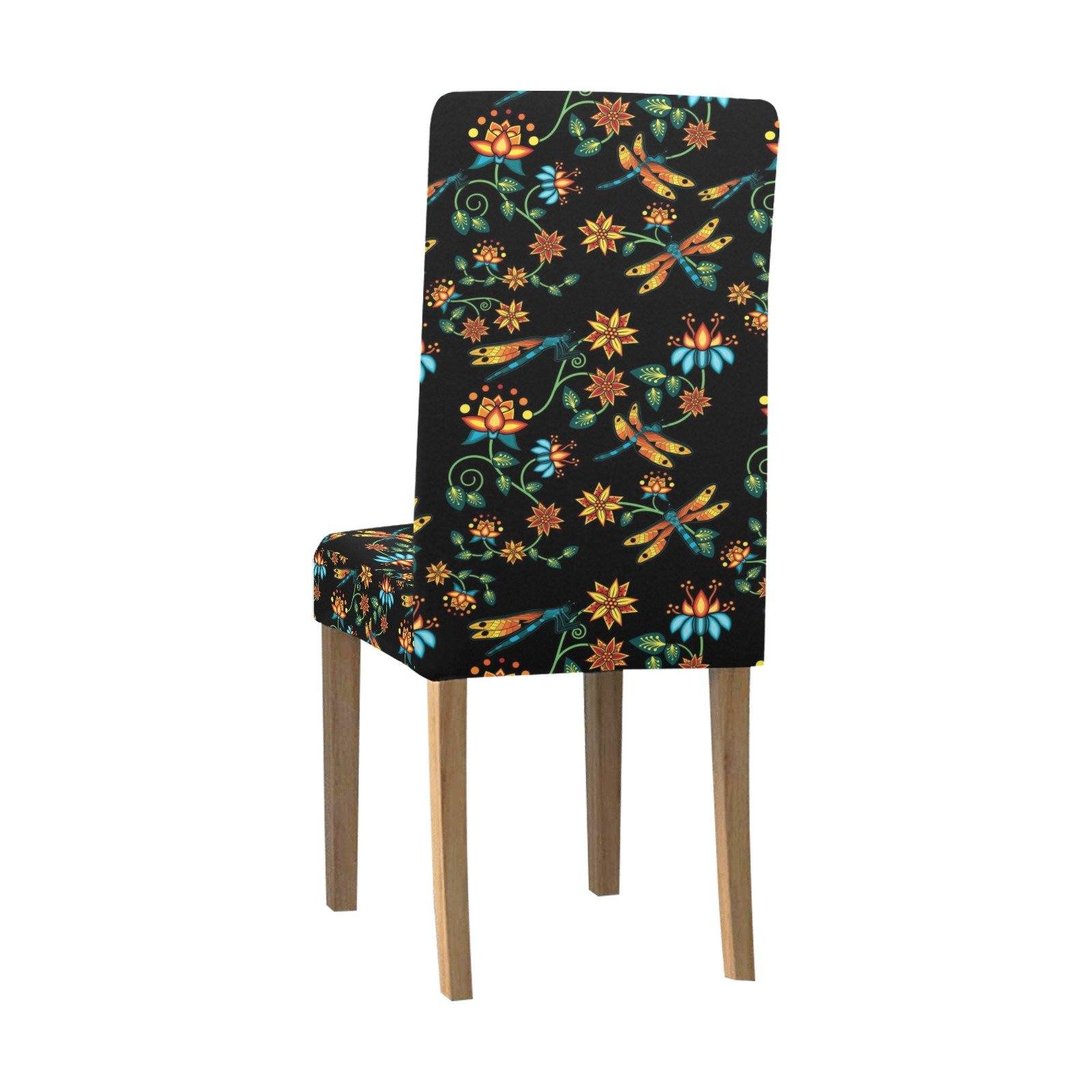 Dragon Lily Noir Chair Cover (Pack of 4) Chair Cover (Pack of 4) e-joyer 