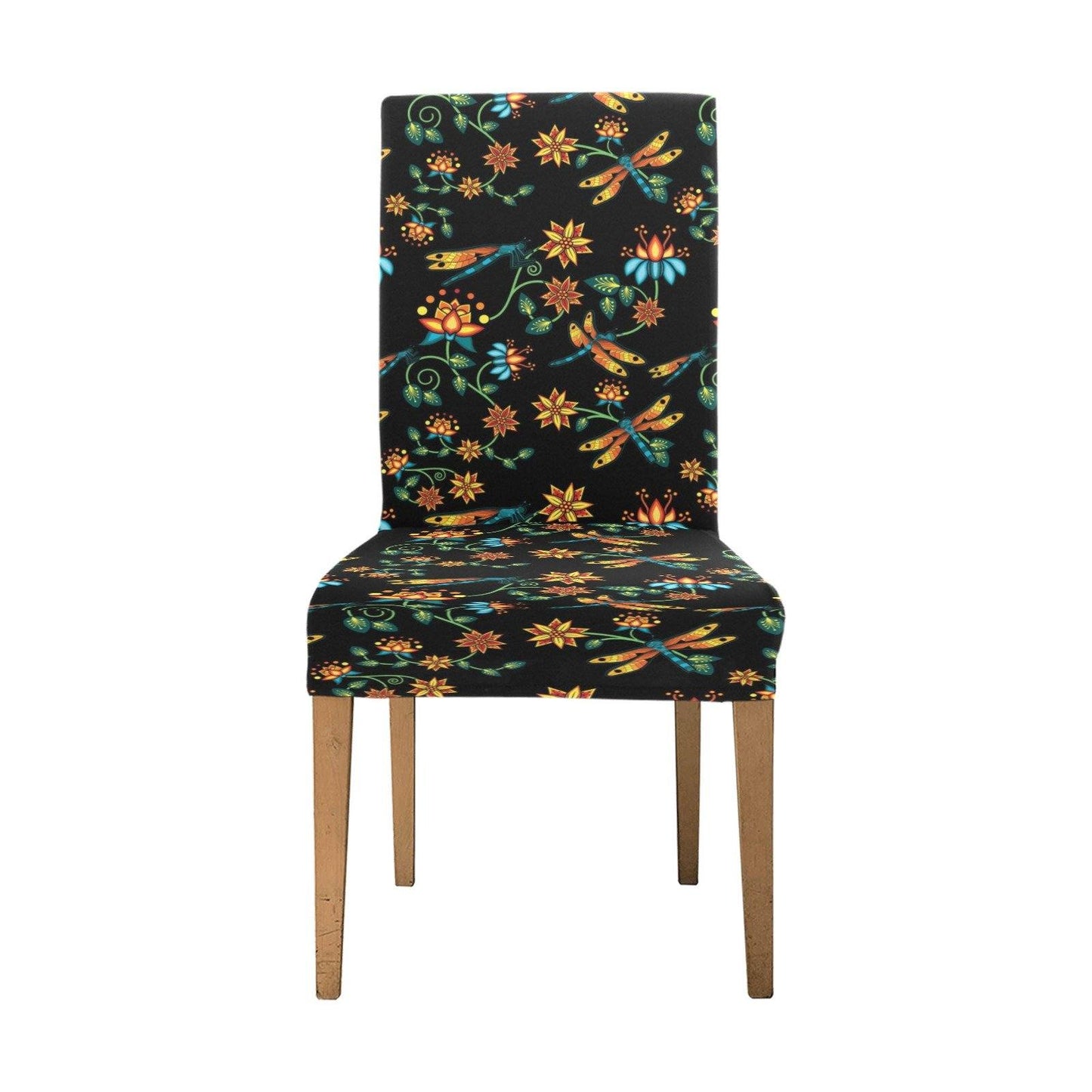 Dragon Lily Noir Chair Cover (Pack of 4) Chair Cover (Pack of 4) e-joyer 
