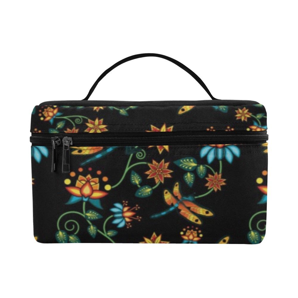 Dragon Lily Noir Cosmetic Bag/Large (Model 1658) bag e-joyer 