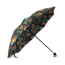 Load image into Gallery viewer, Dragon Lily Noir Foldable Umbrella (Model U01) Foldable Umbrella e-joyer 
