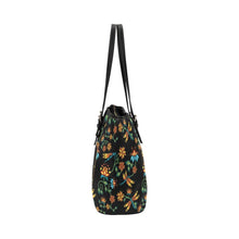 Load image into Gallery viewer, Dragon Lily Noir Leather Tote Bag/Large (Model 1640) Leather Tote Bag (1640) e-joyer 
