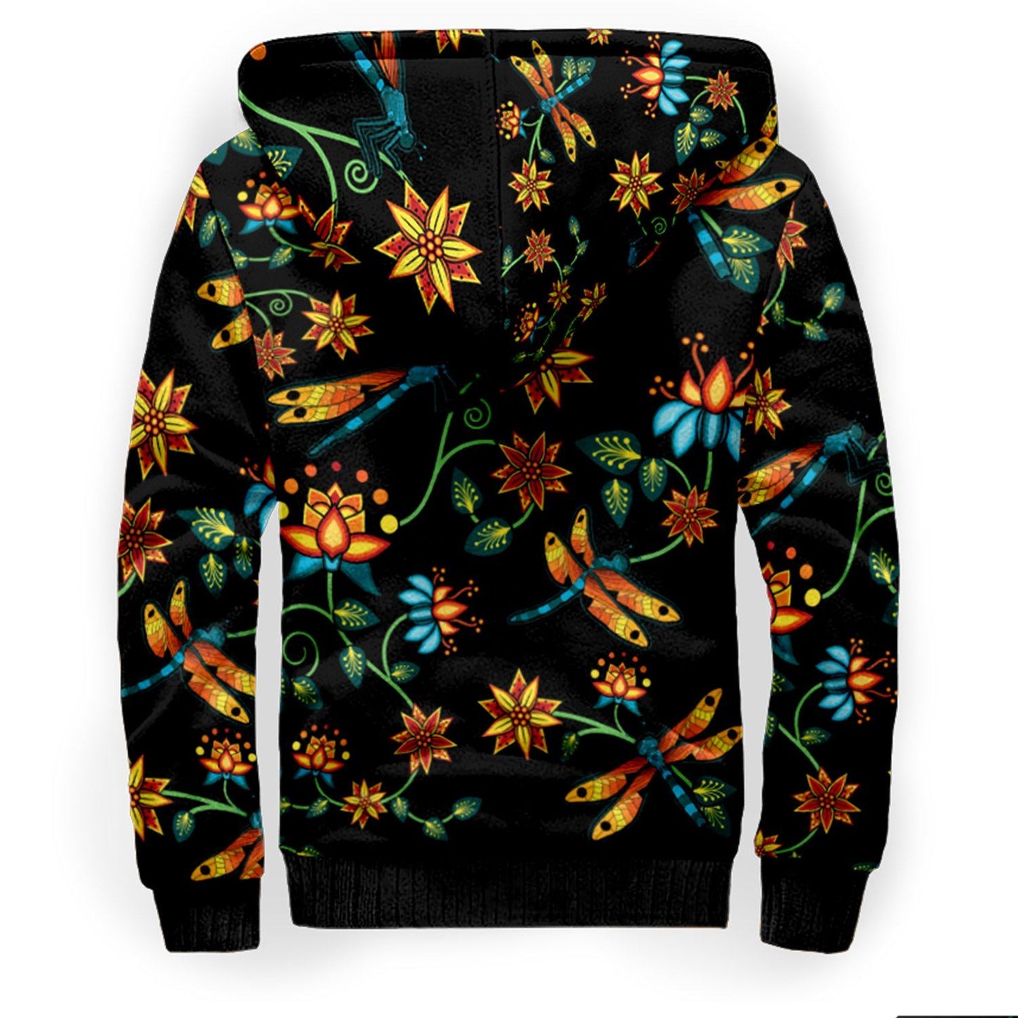 Dragon Lily Noir Sherpa Hoodie hoodie Herman 