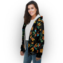 Load image into Gallery viewer, Dragon Lily Noir Sherpa Hoodie hoodie Herman 
