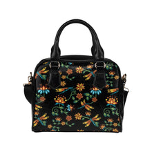 Load image into Gallery viewer, Dragon Lily Noir Shoulder Handbag (Model 1634) Shoulder Handbags (1634) e-joyer 
