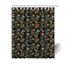 Load image into Gallery viewer, Dragon Lily Noir Shower Curtain 60&quot;x72&quot; Shower Curtain 60&quot;x72&quot; e-joyer 
