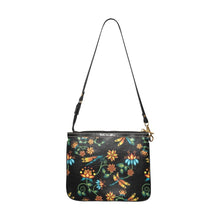 Load image into Gallery viewer, Dragon Lily Noir Small Shoulder Bag (Model 1710) Small Shoulder Bag (1710) e-joyer 
