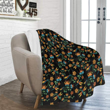 Load image into Gallery viewer, Dragon Lily Noir Ultra-Soft Micro Fleece Blanket 50&quot;x60&quot; Ultra-Soft Blanket 50&#39;&#39;x60&#39;&#39; e-joyer 
