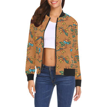 Load image into Gallery viewer, Dragon Lily Sierra All Over Print Bomber Jacket for Women (Model H19) Jacket e-joyer 
