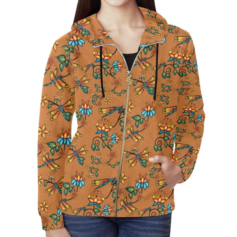 Dragon Lily Sierra All Over Print Full Zip Hoodie for Women (Model H14) All Over Print Full Zip Hoodie for Women (H14) e-joyer 