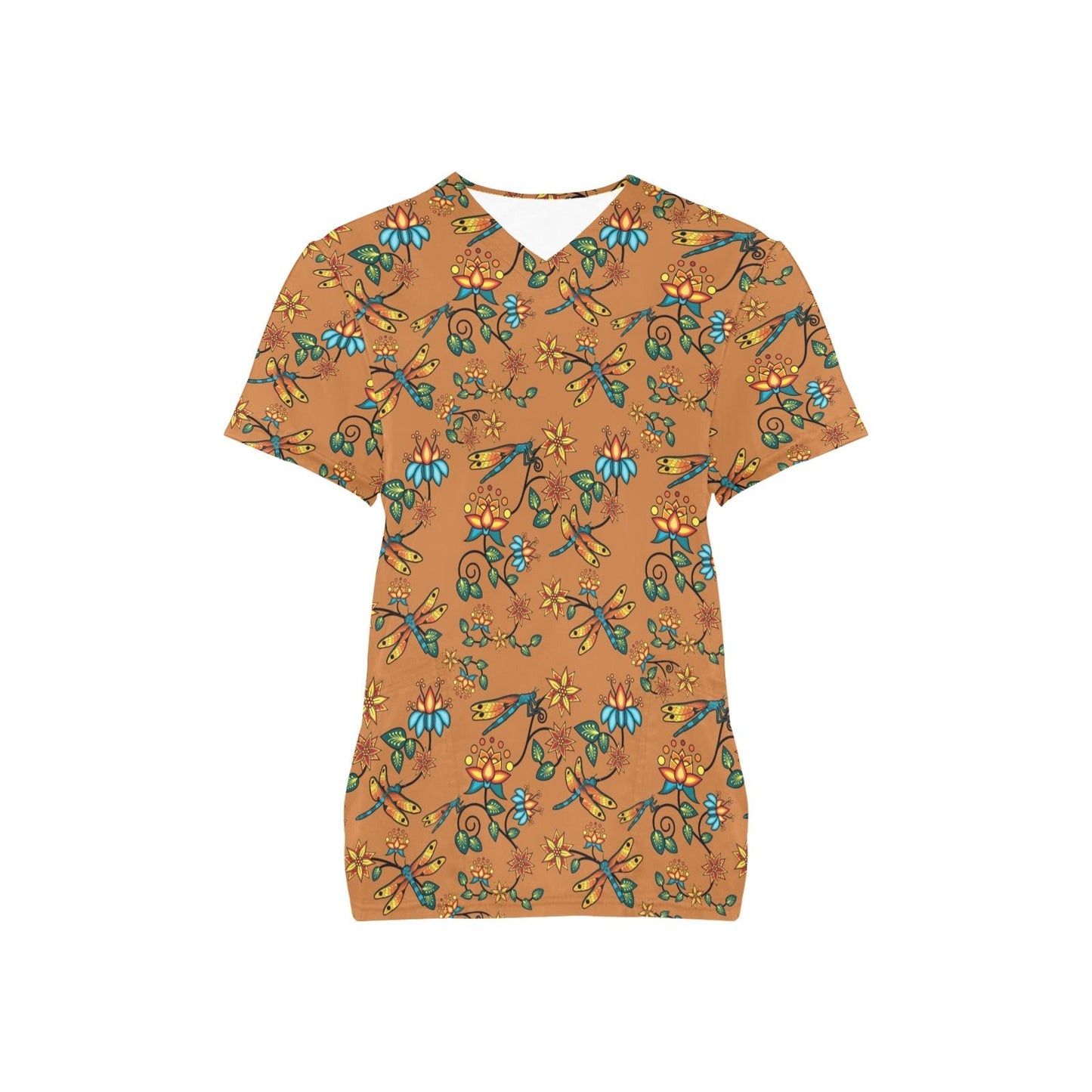 Dragon Lily Sierra All Over Print Scrub Top Scrub Top e-joyer 